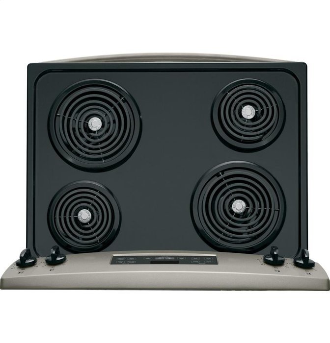 GE JB250GFSA 30" Silver Metallic Electric Coil Range N6