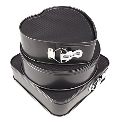 3pcs/set Springform Pans Cake : Bake Mould Mold Bakeware Cookware Removable Bottom N2