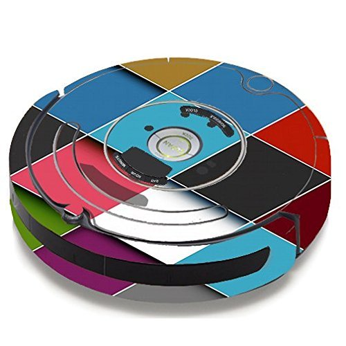 Skin Decal Vinyl Wrap For IRobot Roomba 650 655 Vacuum / Colorful Geometry Pattern