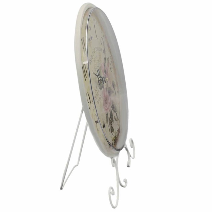 European Pastoral Style Metal Standing Table Clock Home Decoration Desk Clock N3