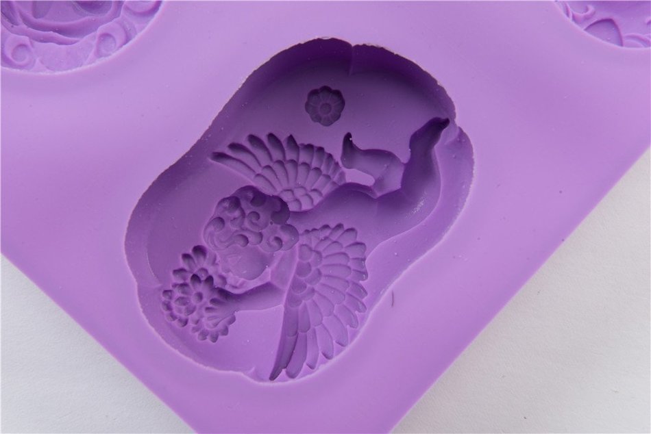 4 Cavity Lovely Handmade DIY Soap Mold Angel Rose Heart for Wedding Party etc N4