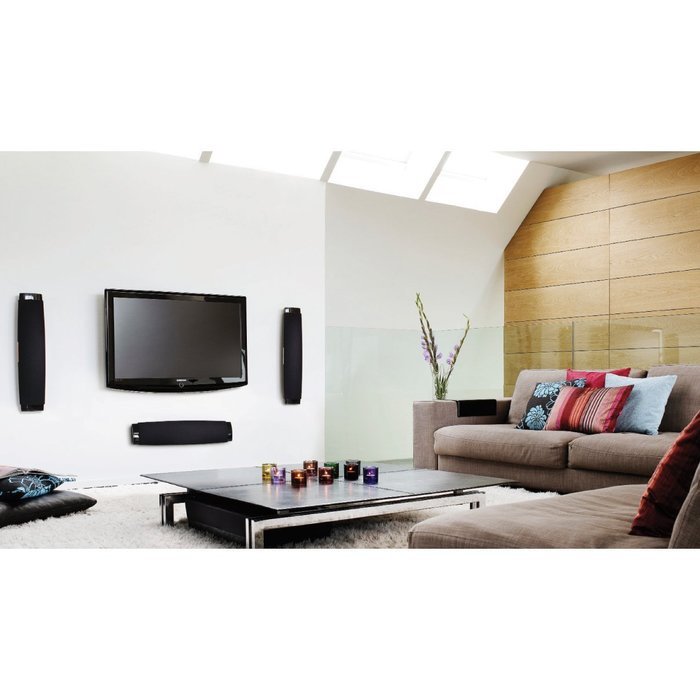 Jamo A 804 3-Way LCR Wall Mounted Leather-Bound Speaker - Each (Black) (Discontinued by Manufacturer) N6