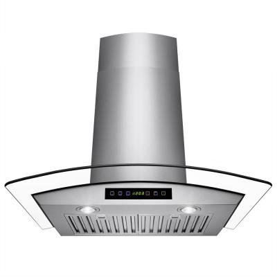 30 in. Convertible Wall Mount Range Hood in Stainless Steel with Tempered Glass, Touch Control and Carbon Filters N5