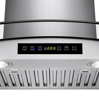 30 in. Convertible Wall Mount Range Hood in Stainless Steel with Tempered Glass, Touch Control and Carbon Filters N6