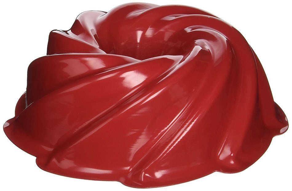 Nordicware 10 Cup Heritage Formed Bundt Pan 50222, Red