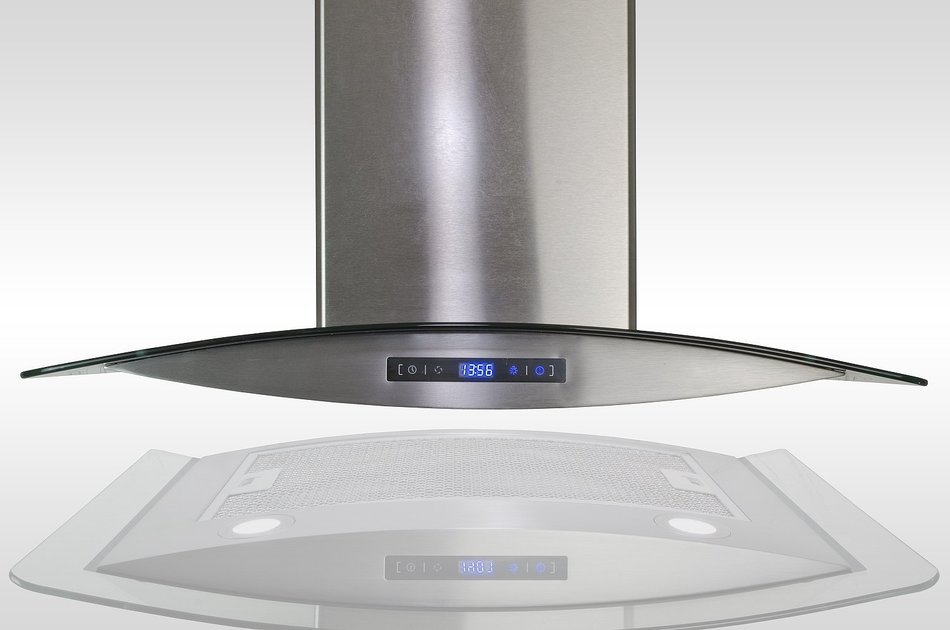 AKDY New 30" European Style Wall Mount Stainless Steel Glass Range Hood Vent Touch Control AZ-688/CS14 30" N5