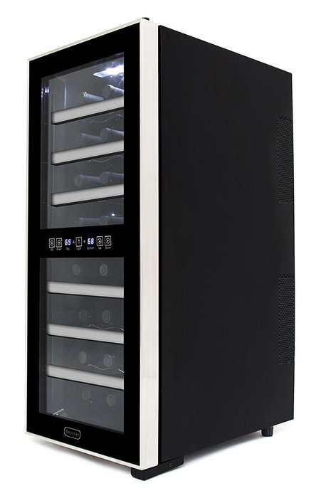 Whynter WC-241DS 24 Bottle Dual Zone Touch Control Wine Cooler, Black with Stainless Steel Trim N4