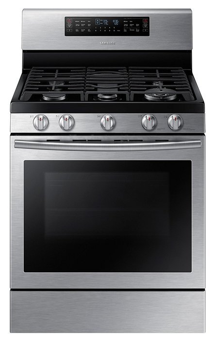 Samsung NX58J7750SS: NX58J7750SS Gas Flex Duo &reg; Range with Griddle and Wok Grate (Stainless Steel)