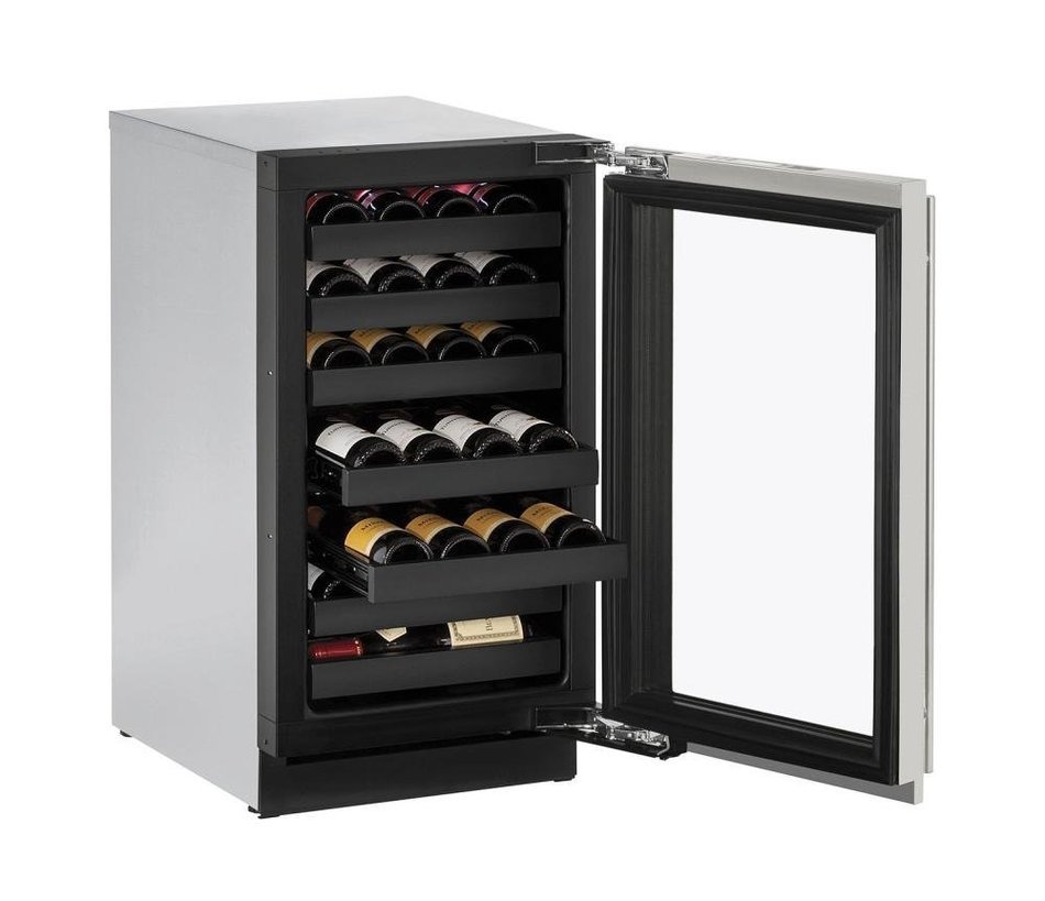 U-Line U3018WCINT61A Built-in Wine Storage, 18", Stainless Steel