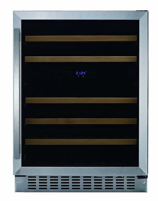Fagor WC-46DZ Built-in Wine Cooler with LED Display, 5 Slide-Out Shelves and Door Alarm, 24-Inch