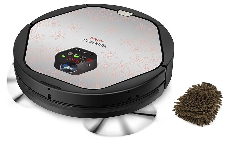 Yujin EX500 Robot Robotic Vacuum Cleaner with Camera Vision, Floor Mopping Robot (Complete Set) w/ Bonus: Premium... N3