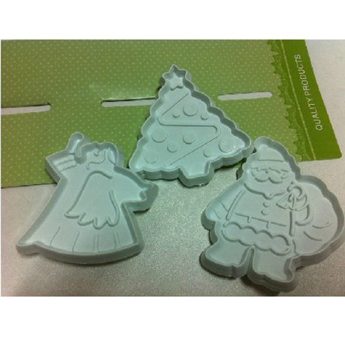 3PCS Christmas Day Plastic Cake Mold N5