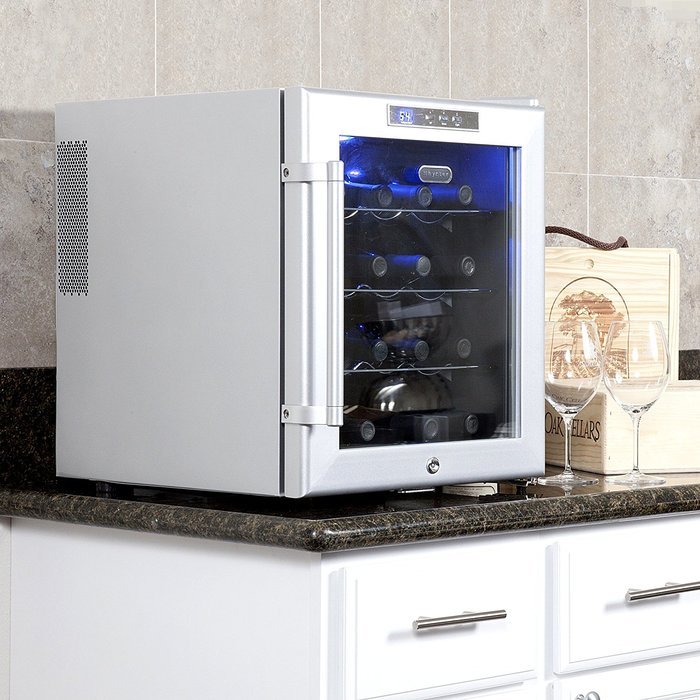 Whynter WC28S SNO 28 Bottle Wine Cooler, Platinum with Lock N11