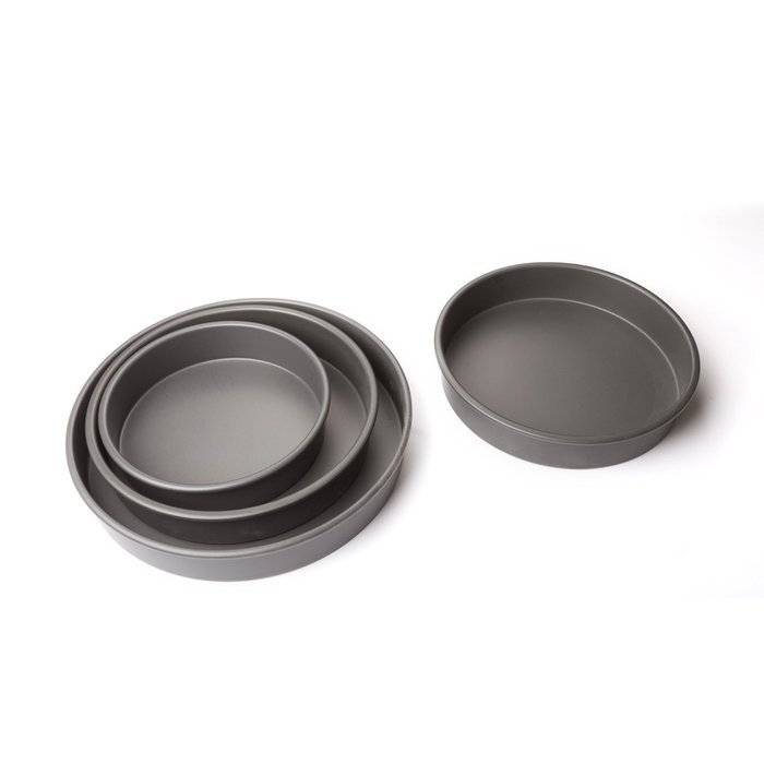 ForTheChef's 4 Piece Deluxe Professional Non-Stick Round Cake Pan Set N2