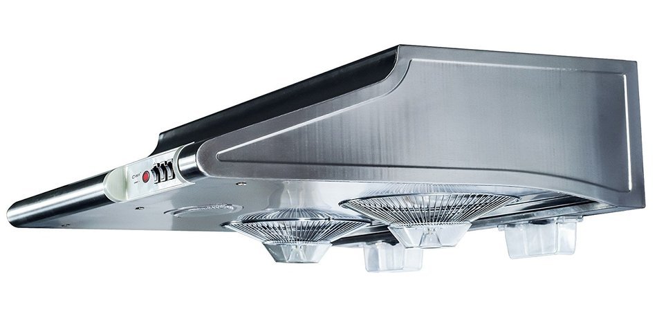 CYBER Classic Designs Seamless Steel Under Cabinet Range Hood 30" Two Speed Turbo Button N7