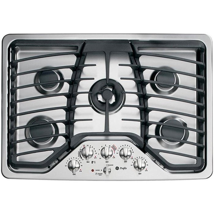 GE PGP959SETSS Profile 30" Stainless Steel Gas Sealed Burner Cooktop