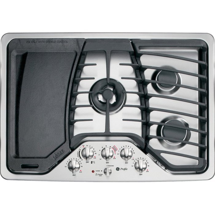 GE PGP959SETSS Profile 30" Stainless Steel Gas Sealed Burner Cooktop N2