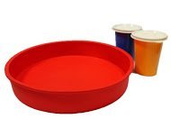 1 Silicone Round Cake Pan - Color Red or Red Wine + Free Tupperware Bell Tumbler 2 Pcs