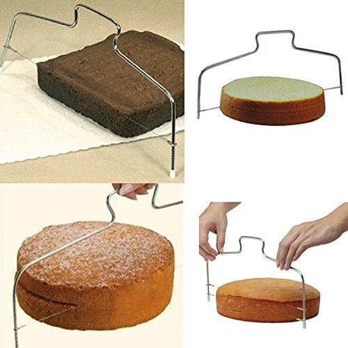 [Free Shipping] Stainless Steel Chord Style Cake Bread Slicer Cutter // Estilo acorde de acero inoxidable cuchilla...