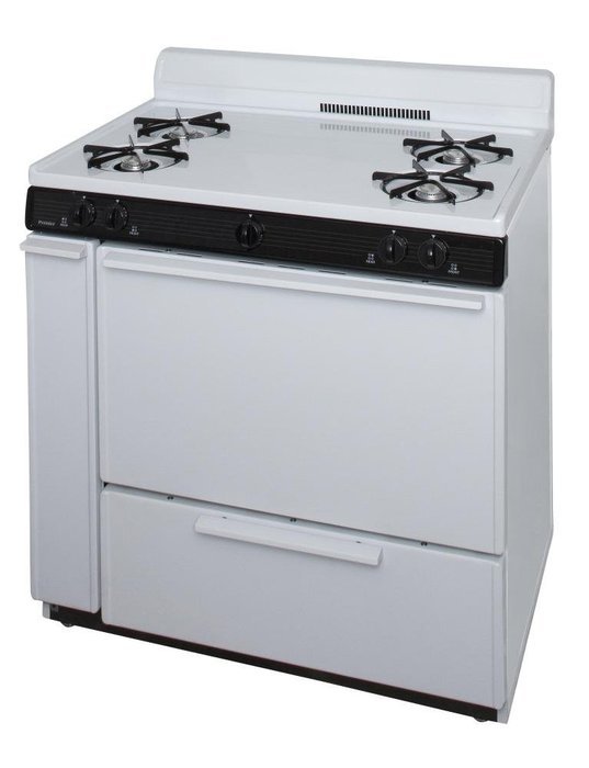 BLK100WP 36" Cordless Freestanding Gas Range With Battery Ignition 4 Cooktop Elements 3.9 cu. ft. Oven Capacity... N2