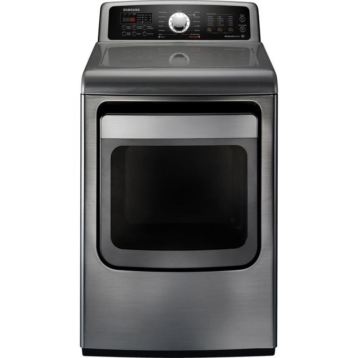 Samsung 7.4 Cu.Ft. King-Size Capacity Stainless Platinum Gas Front Load Dryer - DV484GTHASU/A1