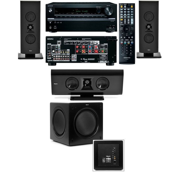 Klipsch Gallery G-16 Flat Panel (3 Each) SW-112-Onkyo TX-NR636 7.2