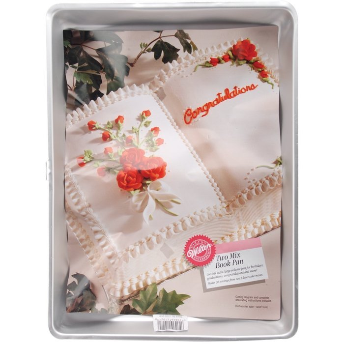 Brand New Novelty Cake Pan-Book 15""X11""X2.75"" Brand New
