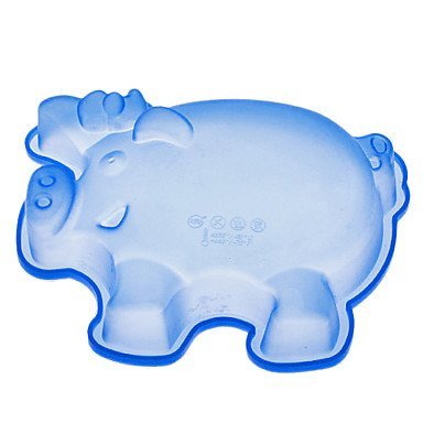BST Cake Pan Pig Shaped Silicone Cake Mould (random color)