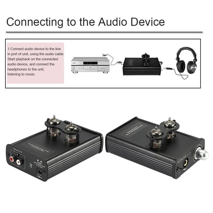 XDuoo TA-02 6J1x 2 Stereo Vacuum Tube Headphone Amplifier Class A Buffer Amp N5