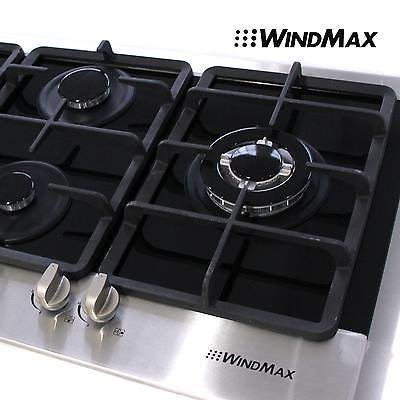 Windmax 35" 4 Burners Kitchen LPG/NG Glass Built-in Oven Gas Hob Cooktops Gas Cooktop Cooker N4