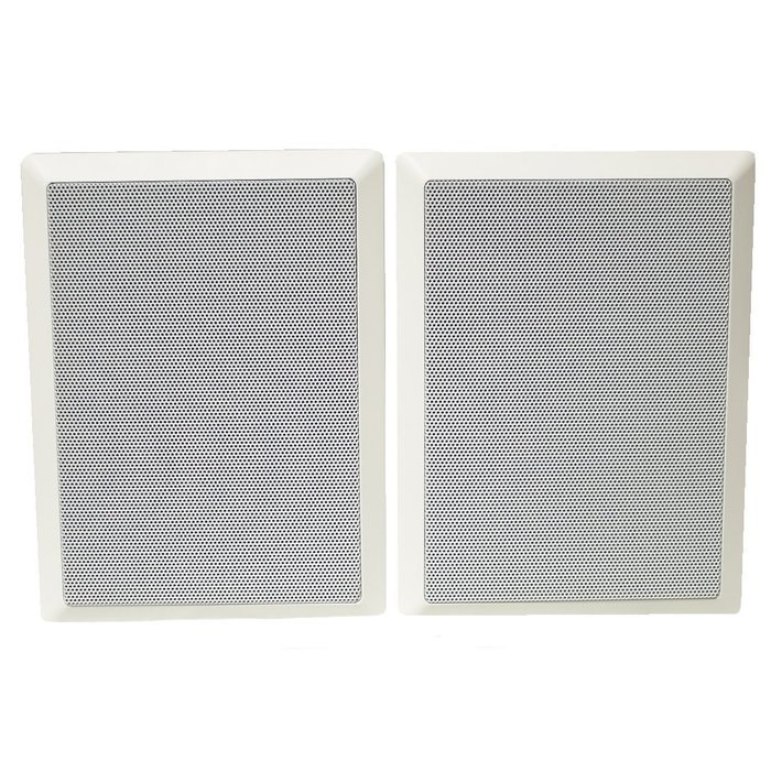 White 2-Way 6" inch 100 Watts 100W 6 Ohms In-Wall Home Theater Speaker (pair)