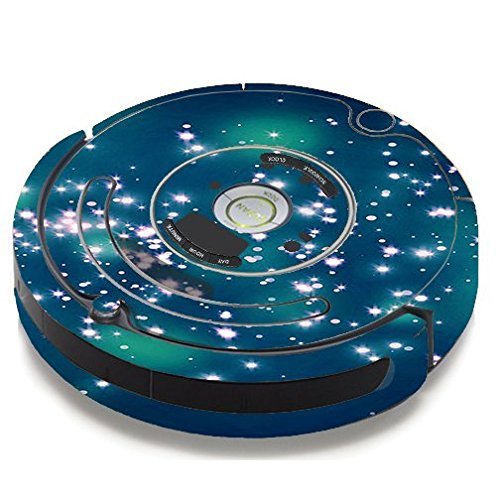 Skin Decal Vinyl Wrap For IRobot Roomba 650 655 Vacuum / Firefly Night