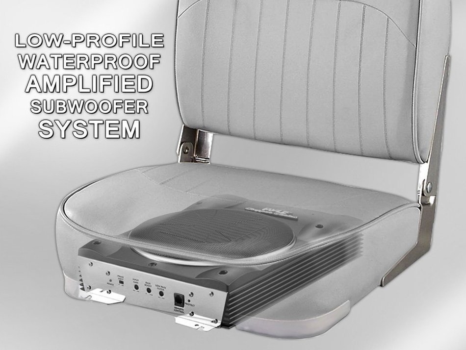 Pyle PLBASS10 10-Inch Low-Profile Super-Slim Active Amplified Subwoofer System N3