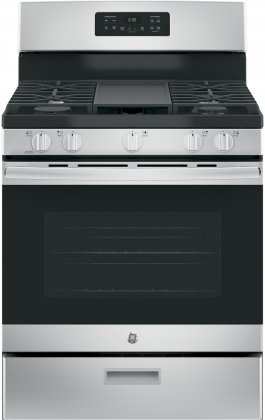 GE JGBS66REKSS 30" Gas Freestanding Range with 5 Burners, Sealed Burner, 5.0 Cu. Ft. Primary Oven Capacity, in... N3