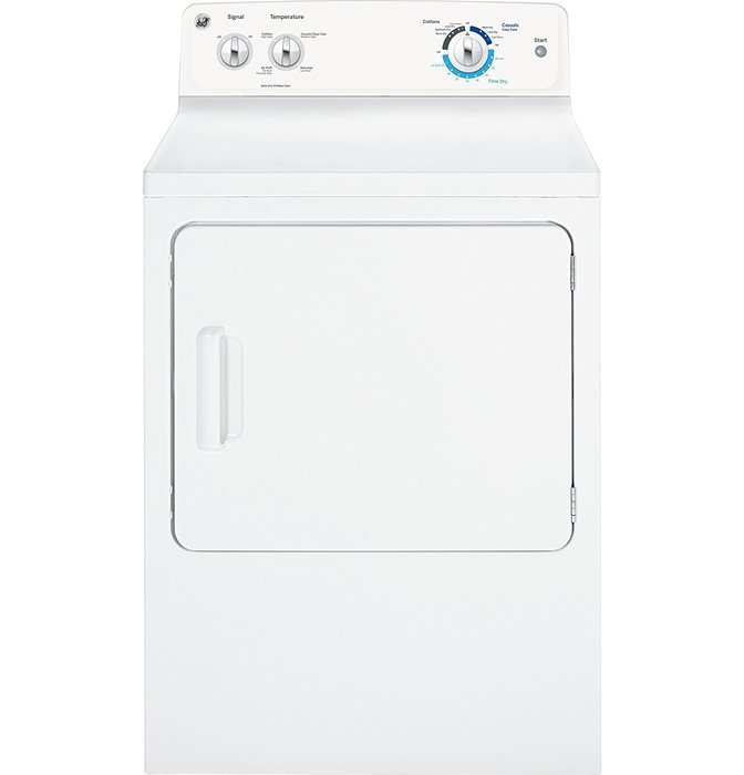 GE GTD18GSSJWW 27" 6.8 cu. ft. Capacity Dura Drum Gas Dryer with Dura Drum Interior in White