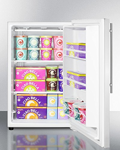 Summit FS603SSVH 22" Compact Upright Freezer with 5 cu. ft. Capacity Adjustable Thermostat Wire Shelves and Manual... N3