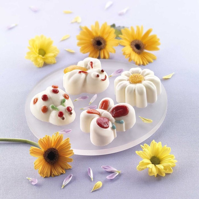 Silikomart Silicone Fancy and Function Bakeware Collection Multi Cake Pan, Fantasy N8