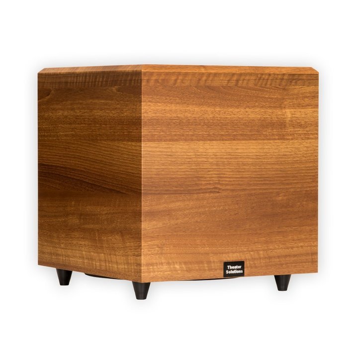 Theater Solutions SUB12DM Down Firing Powered Subwoofer (Mahogany)