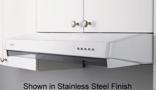 Zephyr ES1-E30AB 280 CFM 30 Inch Wide Under Cabinet Range Hood with Fluorescent, Black N2