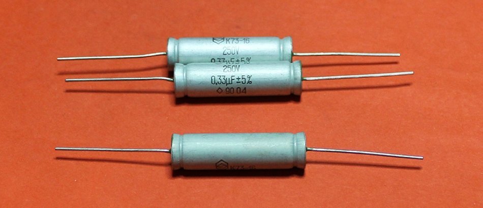 Capacitor PETP K73-16 250V 0.33uF USSR 12 pcs