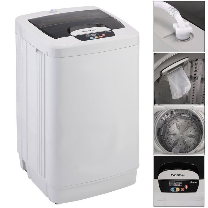 Small Portable Washing Machine Fully Automatic 12 LBS Spin Single Tube Compact N2