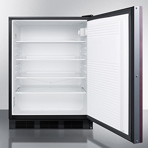 Summit FF7BBIIFADA: ADA compliant commercial built-in auto defrost all-refrigerator with black cabinet and integrated... N4