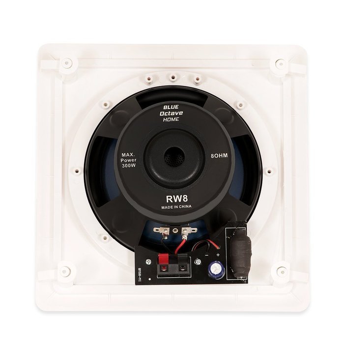 Blue Octave RW8 In Wall 8" Passive Subwoofer Speaker Home Theater Sub and Amplifier N2