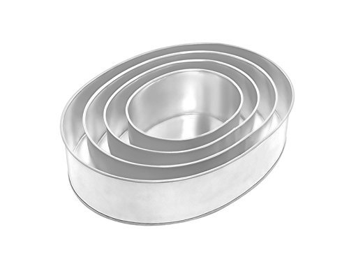 4 Tier Oval Multilayer Birthday Wedding Anniversary Cake Tins Pans 6" 8" 10 " 12" N6