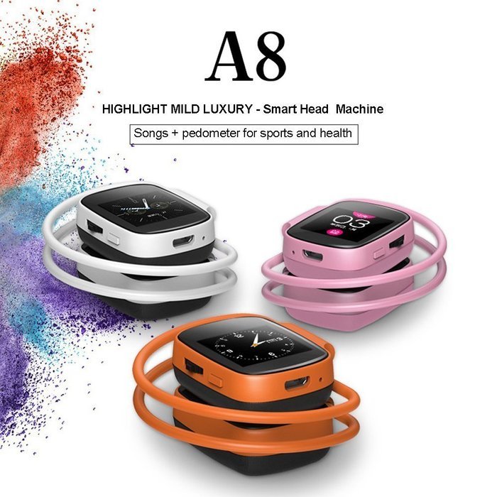 Erasky 26MM HIFI MTK2502 CPU Touch screen A8 intelligent motion pedometer Sport wireless Bluetooth Headset Support... N2