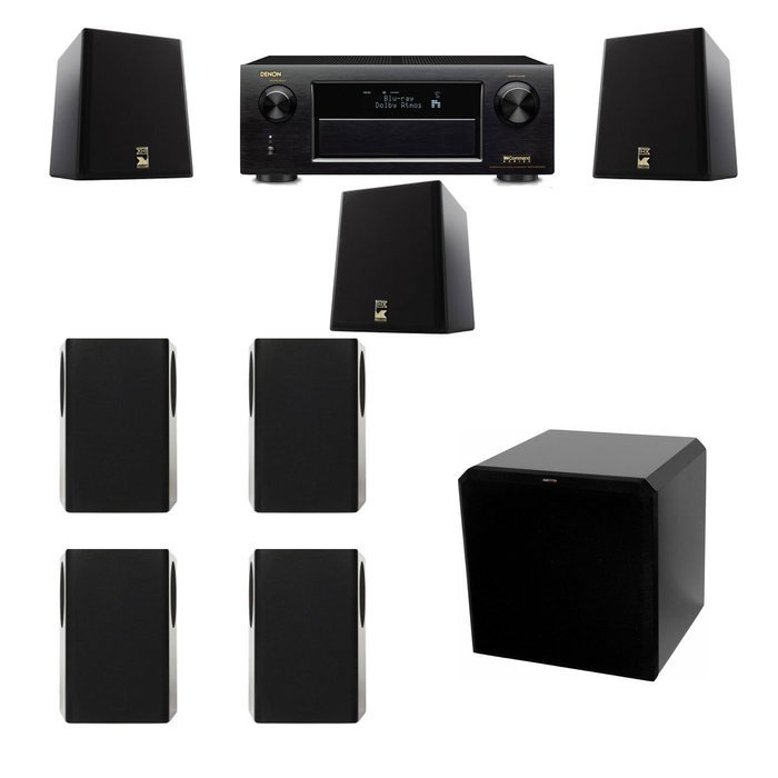 M&K Sound S150II Loudspeaker 7.1 HRS12 Denon AVR-X5200W