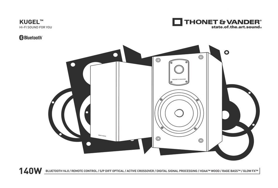 Thonet and Vander Kugel 2.0 700 Watts Wood Bookshelf Speakers with Bluetooth Compatibility Plus Wireless Remote... N4