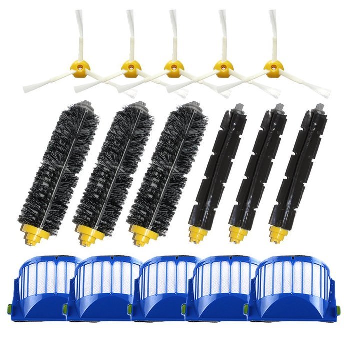 Hongfa Irobot Roomba Replacement Filter Roomba Blue Aerovac Filter and 3 Armed Side Brush Compatible with Roomba... N4