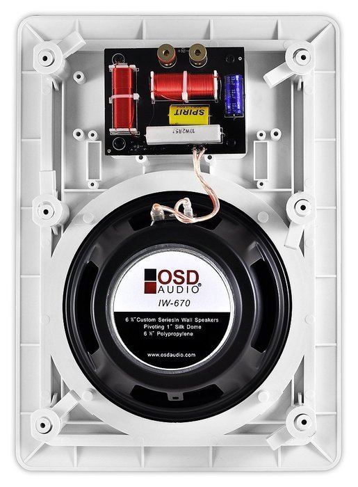 OSD Audio IW670 6.5-inch Polypropylene In-Wall Speaker Pair