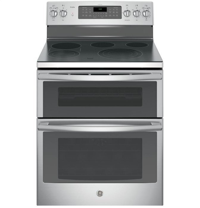 GE PB980SJSS Profile 30" Stainless Steel Electric Smoothtop Double Oven Range - Convection N8